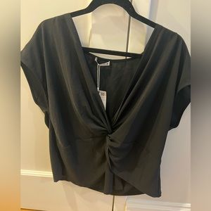Black Womens Zara Top twist front